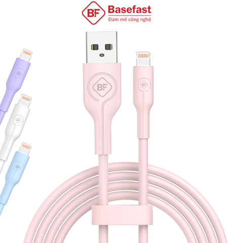 Cáp sạc nhanh Silicon 2.4A USB to Lightning - Basefast MECURY SERI CS56i