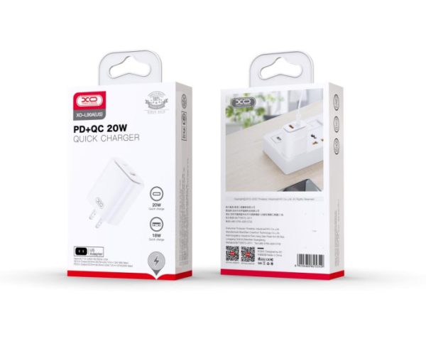 Củ Sạc 2 Cổng PD 20W + USB QC 3.0 XO L90A - Chính Hãng