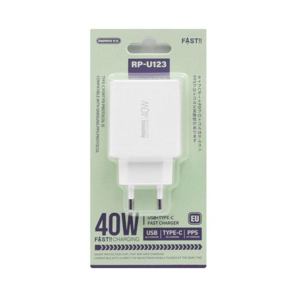 Củ sạc nhanh 3 cổng 40W Remax RP-U123