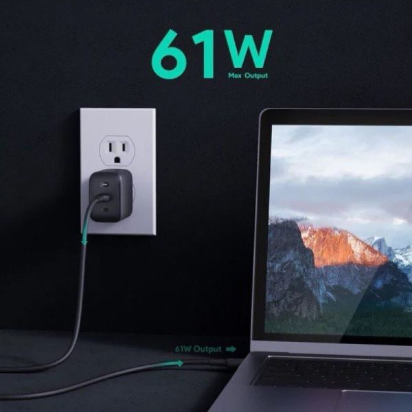 Củ Sạc Nhanh 61W Aukey PA-B2 , 1 cổng USB Type C 61W Củ Sạc Nhanh 61W Aukey PA-B2 , 1 cổng USB Type C 61W