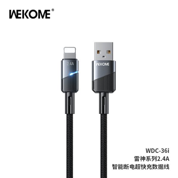 Cáp Sạc WEKOME WDC-36i USB to Lightning | Tự Ngắt Thông Minh