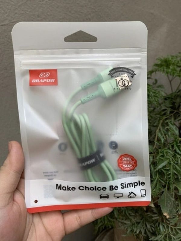 Dây cáp sạc cho iP chính hãng Drapow chất liệu cao su non CS02 Dây cáp sạc cho iP chính hãng Drapow chất liệu cao su non CS02
