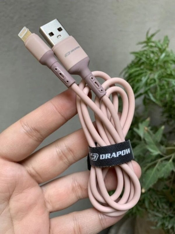 Dây cáp sạc cho iP chính hãng Drapow chất liệu cao su non CS02 Dây cáp sạc cho iP chính hãng Drapow chất liệu cao su non CS02