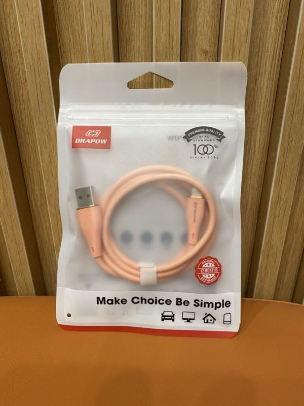 Dây cáp sạc iPhone Drapow CS01 , Chân A to L , chất liệu cao su non
