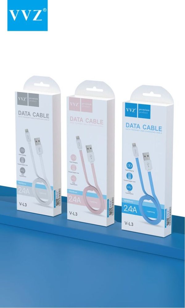 Dây Cáp Sạc Lightning, Micro, Type C chính hãng VVZ Dây Cao Su Model: L3