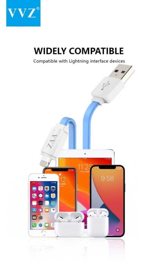 Dây Cáp Sạc Lightning, Micro, Type C chính hãng VVZ Dây Cao Su Model: L3