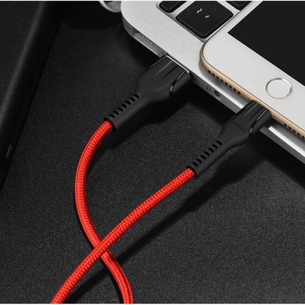 Dây cáp sạc nhanh 2.4A, truyền tải dữ liệu, dây dù chống gãy đứt, hàng chính hãng Hoco U31 Dây cáp sạc nhanh 2.4A, truyền tải dữ liệu, dây dù chống gãy đứt, hàng chính hãng Hoco U31