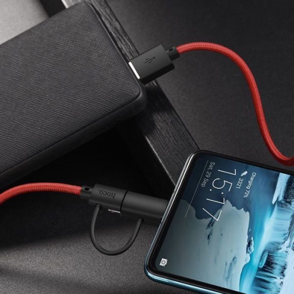 Dây Cáp Sạc Nhanh 3 Đầu Hoco X41 2.4A 1m - Dây Cáp Sạc Nhanh Iphone Chính Hãng 3 Trong 1 Dây Cáp Sạc Nhanh 3 Đầu Hoco X41 2.4A 1m - Dây Cáp Sạc Nhanh Iphone Chính Hãng 3 Trong 1