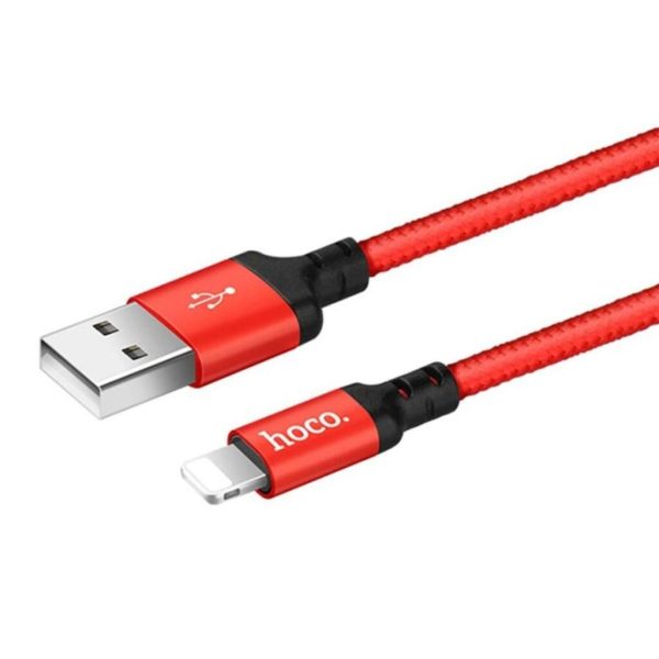 Dây cáp sạc siêu bền, truyền dữ liệu USB sang chân ai phôn lightning hoco X14 dây dài 2m