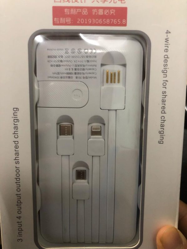 sạc dự phòng 10.000 kèm các loại cáp