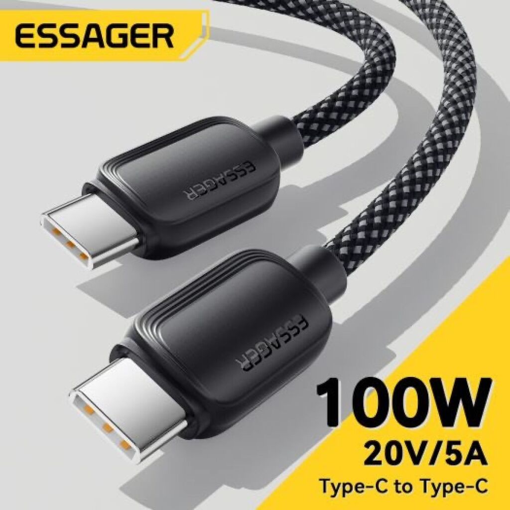 Essager Dây Cáp Sạc Nhanh 100w 5a type c Sang type c Màu Sắc