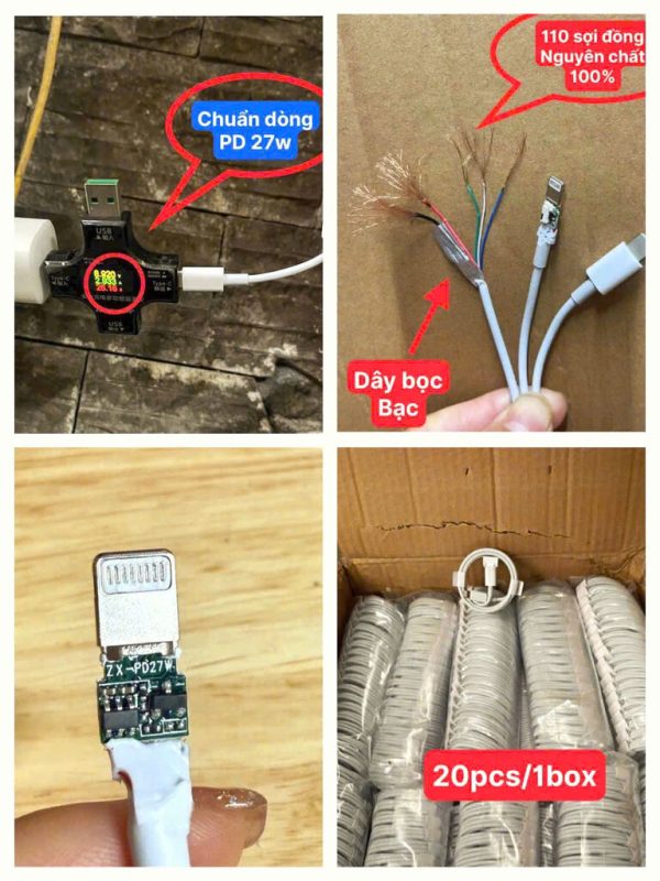 Cáp sạc PD27W fake