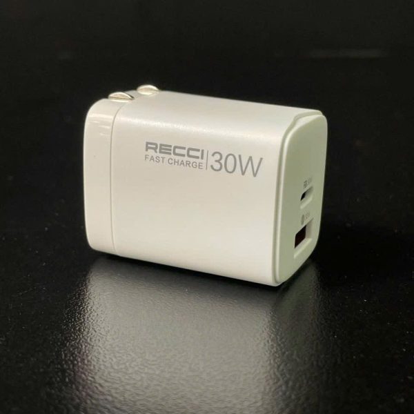 Củ sạc nhanh RECCI 30W RCT-P40C, 2 cổng sạc A+C