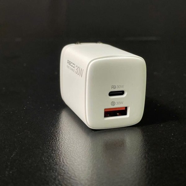 Củ sạc nhanh RECCI 30W RCT-P40C, 2 cổng sạc A+C