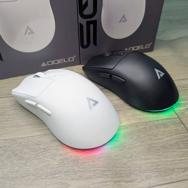 Chuột không dây AOQELO AWQ5, 3 chế độ kết nối, Led RGB