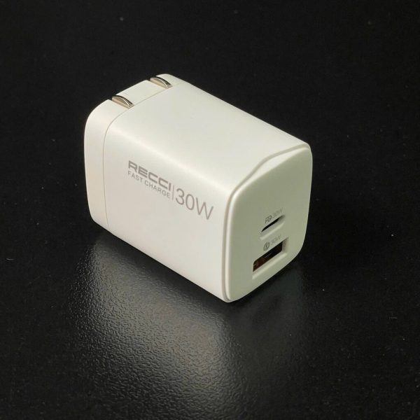 Củ sạc nhanh RECCI 30W RCT-P40C, 2 cổng sạc A+C