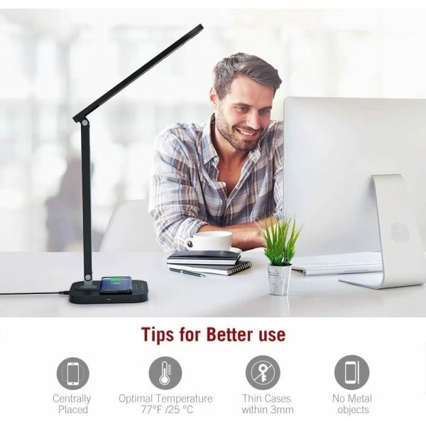 Đèn bàn chống cận kiêm sạc không dây Taotronics TT-DL038