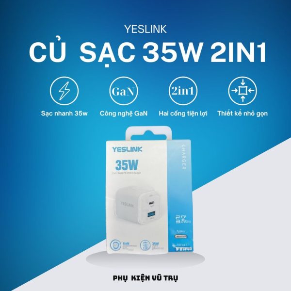 Củ sạc 2 cổng 35W Yeslink