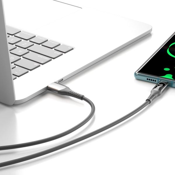 (Mua 10 tặng 1 củ XO-L7) Cáp Sạc Nhanh 2.4A Micro USB 1M Hiển Thị Led Kỹ Thuật Số XO NB162