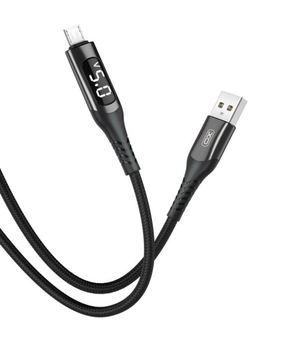 (Mua 10 tặng 1 củ XO-L7) Cáp Sạc Nhanh 2.4A Micro USB 1M Hiển Thị Led Kỹ Thuật Số XO NB162