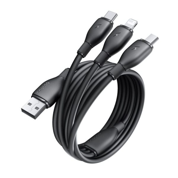 Cáp Sạc Đa Năng Baseus Ultra-Fast One-for-Three Fast Charging Cable USB to M+L+C 3.5A