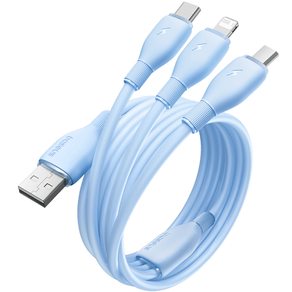 Cáp Sạc Đa Năng Baseus Ultra-Fast One-for-Three Fast Charging Cable USB to M+L+C 3.5A
