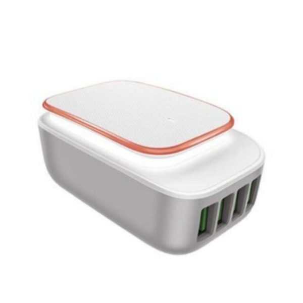 [Thanh Lý] Sạc 4 cổng kiêm đèn ngủ cảm ứng hãng LDNIO A4405 (Hàng trưng bày - Vỏ cũ)