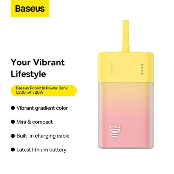 Sạc Dự Phòng OS-Baseus Popsicle Fast Charging Power Bank 5200mAh 20W