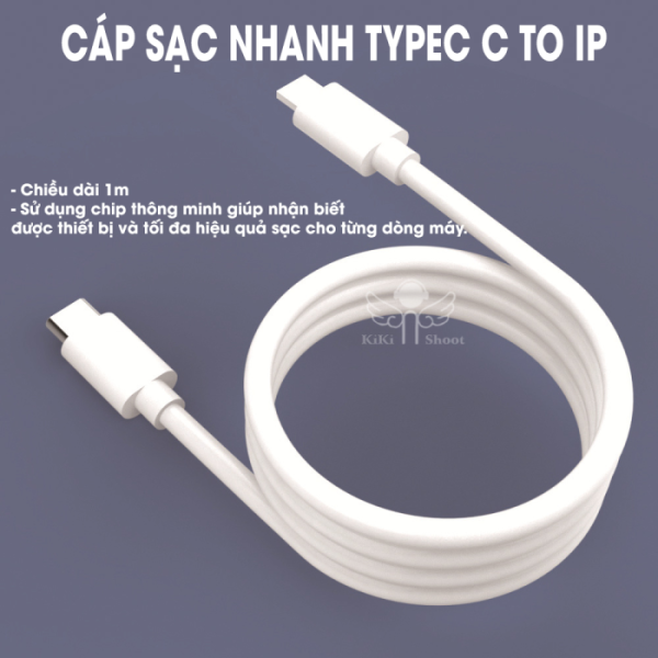 Sạc nhanh 20w IPhone, củ sạc nhanh 20w IP chuẩn PD 3.0 cho các dòng điện thoại từ 8 đến 14