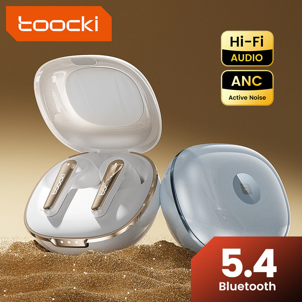 Tai Nghe TOOCK TJ02 ANC - Bass Căng, Chống Ồn ANC 30dB, 4 Micro, Pin 30h, Chống Nước IPX5
