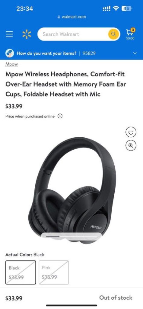Tai nghe Bluetooth chụp đầu hãng MPOW - 059LITE /BH451B ( hàng Walmart Mỹ ) - Màu đen