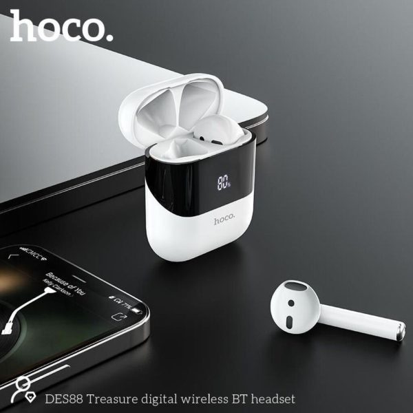 Tai Nghe Bluetooth Hoco DES88 với BT 5.0, Pop up, chạm cảm ứng
