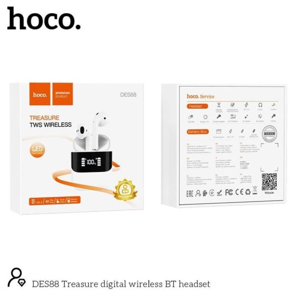Tai Nghe Bluetooth Hoco DES88 với BT 5.0, Pop up, chạm cảm ứng