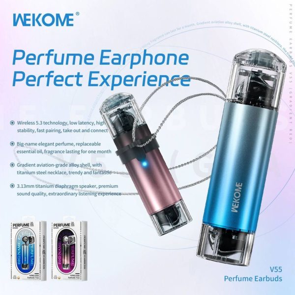 Tai Nghe Bluetooth WK Perfume Earphone Perfect Experience V55 Wireless Earphone