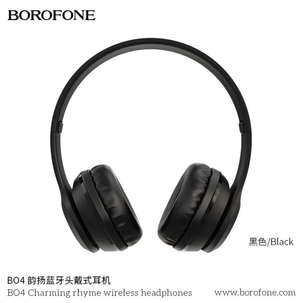 Tai nghe chụp tai bluetooth, không đau tai hỗ trợ khe cắm thẻ nhớ Borofone B04