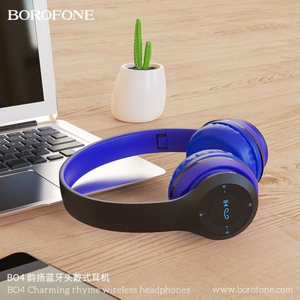 Tai nghe chụp tai bluetooth, không đau tai hỗ trợ khe cắm thẻ nhớ Borofone B04