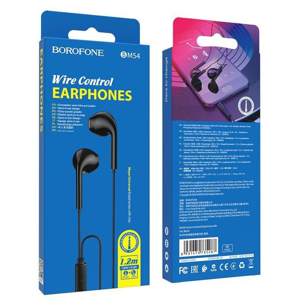 Tai nghe có dây Borofone BM54 mic đàm thoại