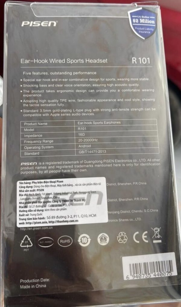 Tai nghe thể thao pissen R101