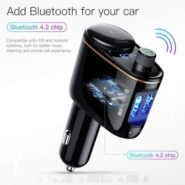 Tẩu sạc đa năng 3 trong 1 nghe nhạc trên ô tô, xe hơi cao cấp thương hiệu Baseus CCALL-RH01 Tẩu sạc đa năng 3 trong 1 nghe nhạc trên ô tô, xe hơi cao cấp thương hiệu Baseus CCALL-RH01