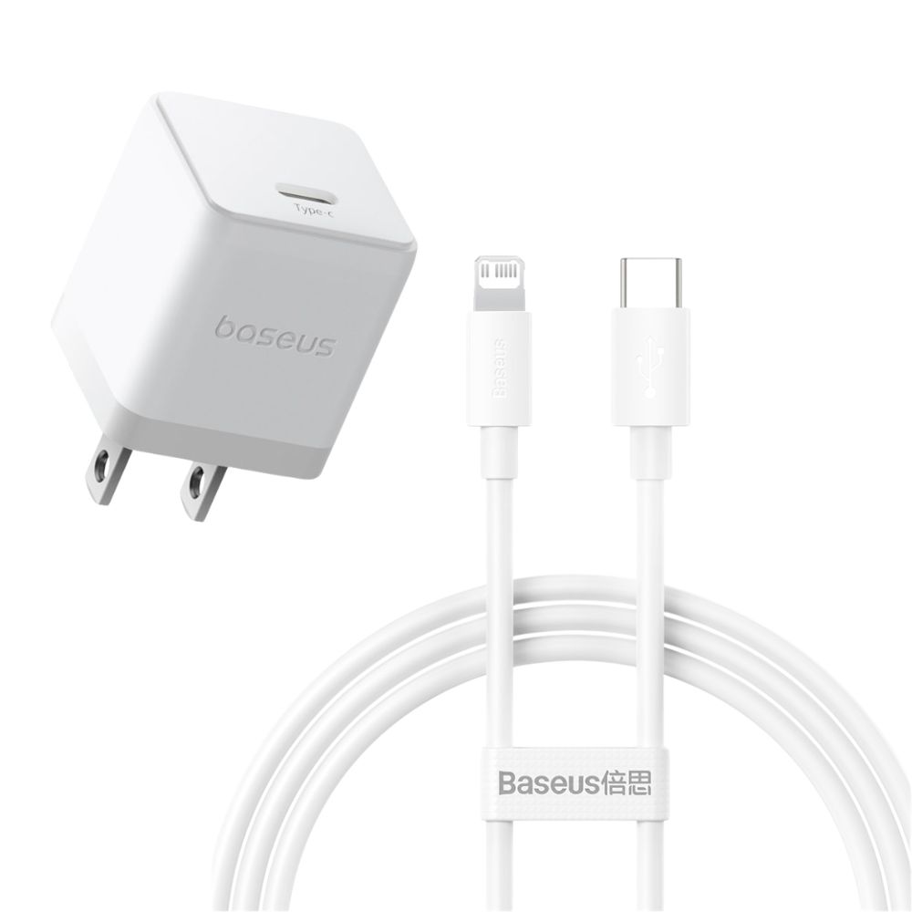 Bộ Sạc Nhanh Baseus Palm Fast Charger 1C 20W/30W (Kèm cáp C to iP 1m)