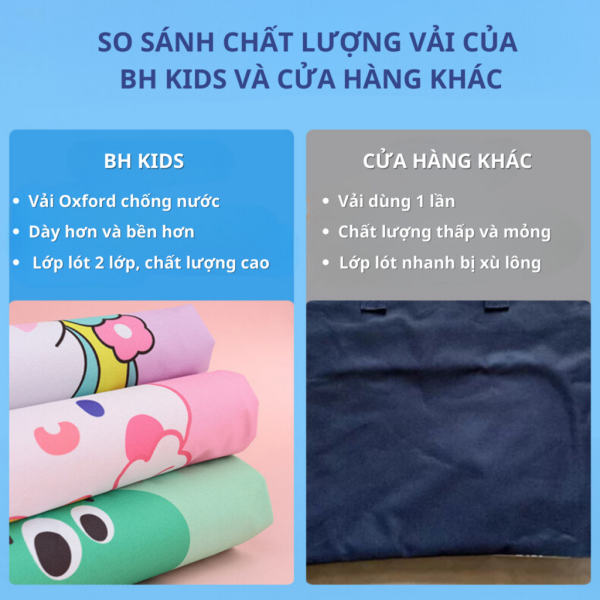 Túi học thêm, túi học phụ đạo BH Kids cho bé tiểu học, cấp 1, cặp sách vải Oxford chống thấm nước Túi học thêm, túi học phụ đạo BH Kids cho bé tiểu học, cấp 1, cặp sách vải Oxford chống thấm nước