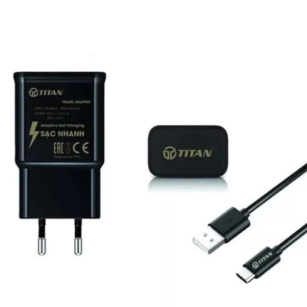 Combo sạc nhanh kèm cáp Type-C - Titan ST10 Combo sạc nhanh kèm cáp Type-C - Titan ST10