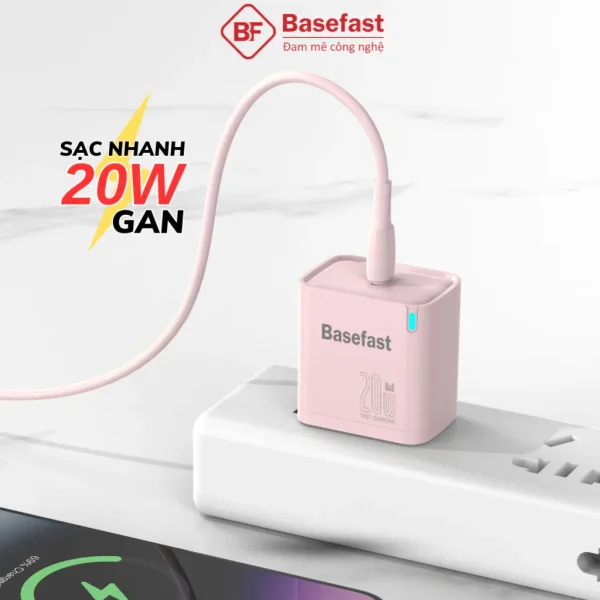 Củ sạc nhanh 20W Basefast-B26 cốc sạc type C công nghệ chống quá tải nhiệt dùng cho ip samsung oppo Củ sạc nhanh 20W Basefast-B26 cốc sạc type C công nghệ chống quá tải nhiệt dùng cho ip samsung oppo