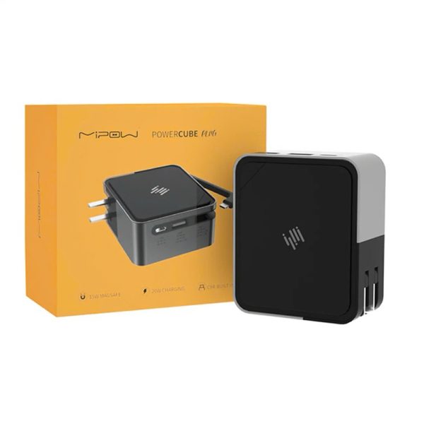 Củ Sạc Nhanh 3 IN 1 - Tích Hợp Sạc Tường Kiêm Sạc Dự Phòng Không Dây Mipow Cube X4