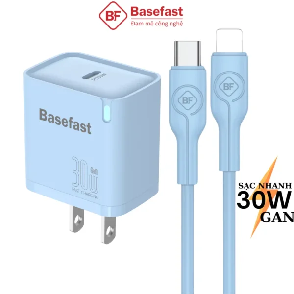 Bộ sạc nhanh BS26 20W Basefast Củ sạc PD20w nhỏ gọn chống quá tải nhiệt cho Phone 11 12 13 14 pro