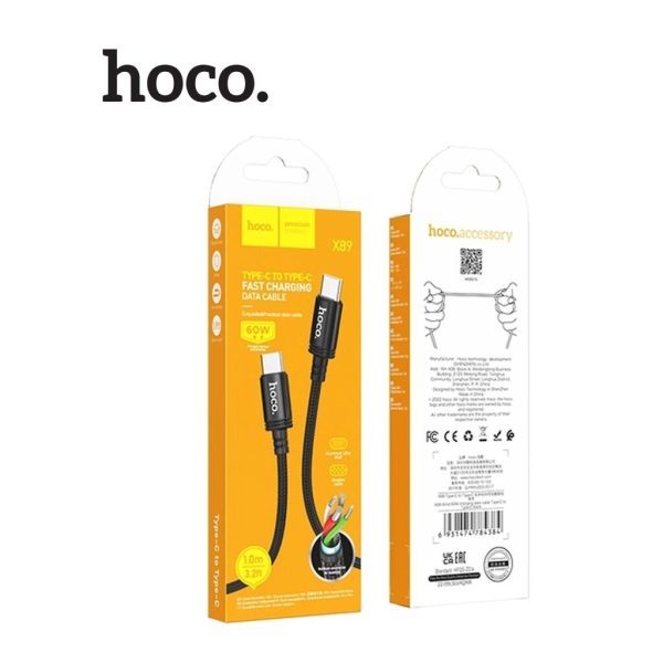 Cáp sạc Hoco X89 Type-C to Type-C PD60W sạc nhanh 3.0A