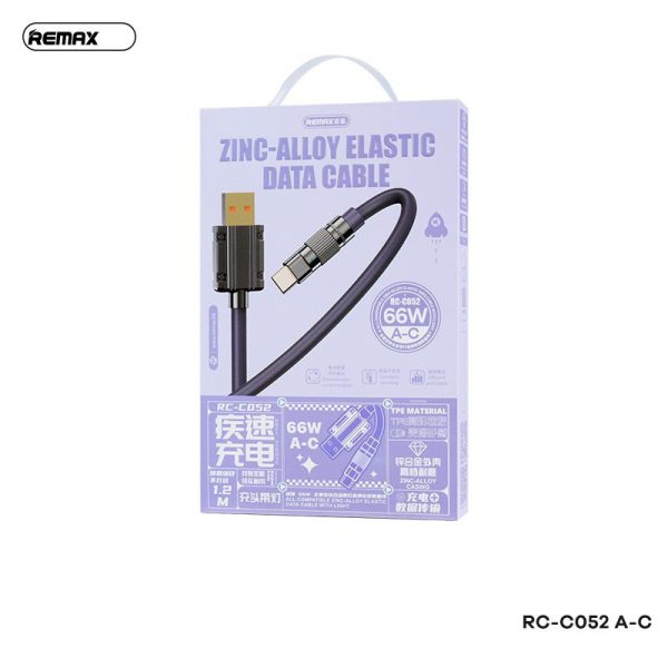 Cáp sạc Usb to Type C REMAX RC-C052 công suất 66W