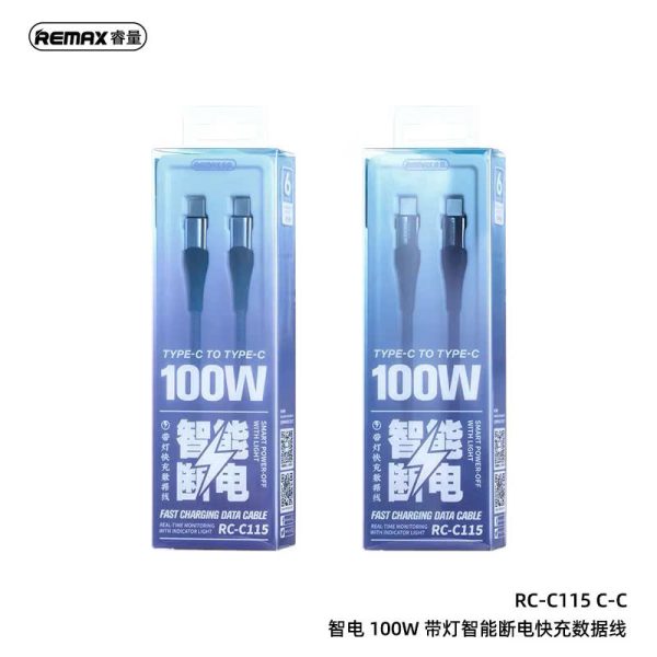Remax Cáp Sạc Nhanh rc-c115 inteleyelec series 100w Có Đèn Led