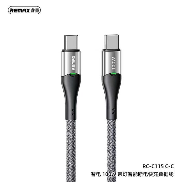 Remax Cáp Sạc Nhanh rc-c115 inteleyelec series 100w Có Đèn Led