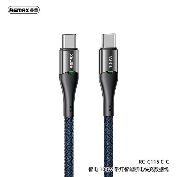 Remax Cáp Sạc Nhanh rc-c115 inteleyelec series 100w Có Đèn Led